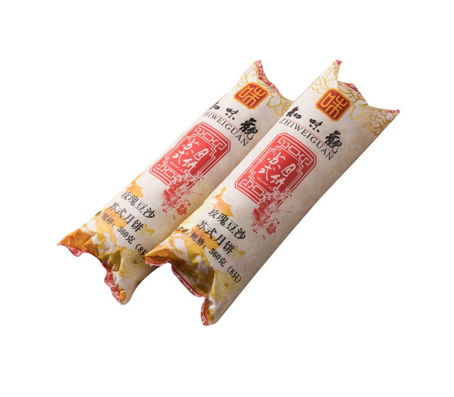 知味观玫瑰豆沙苏式月饼 360g(45g*8)